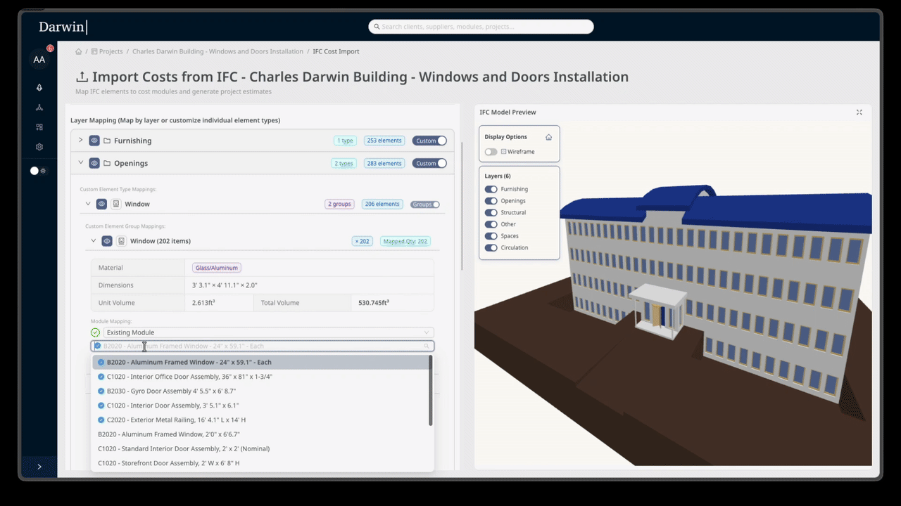 Darwin BIM integration demonstration